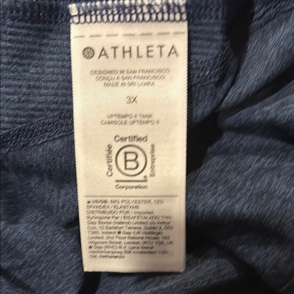 Athleta Blue Cut Out Relaxed Tank Top - Picture 5 of 5